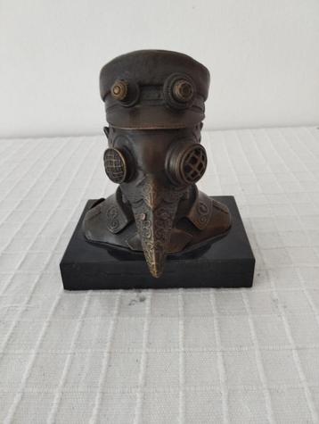 Bronzen Steampunk-Art “pestmeester” van Peire Mattieu, Antiek en Kunst, Kunst | Beelden en Houtsnijwerken, Ophalen of Verzenden