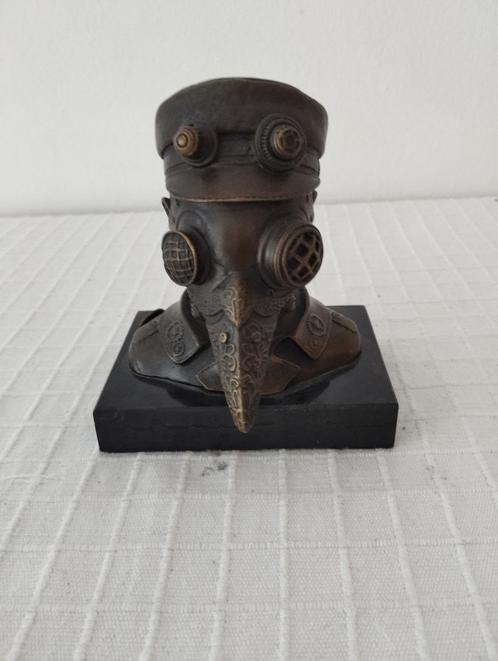 Bronzen Steampunk-Art “pestmeester” van Peire Mattieu, Antiek en Kunst, Kunst | Beelden en Houtsnijwerken, Ophalen of Verzenden