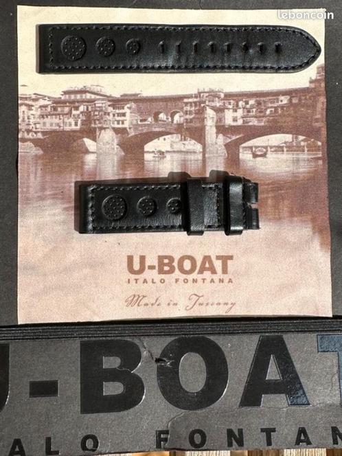 U-BOAT BRACELET-MONTRE CUIR 20/20 NEUF, Bijoux, Sacs & Beauté, Accessoires Autre, Neuf, Enlèvement ou Envoi