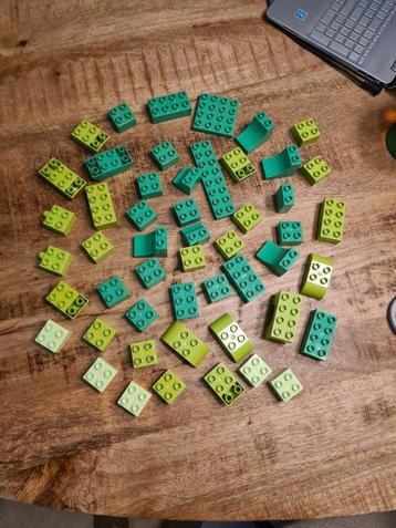 50 blocs Lego Duplo verts, Enlèvement ou Envoi, Comme neuf, Briques en vrac, Duplo