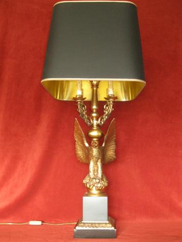 Enorme Hollywood Regency Deknudt arend lamp H94cm.