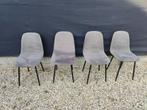 4 grijze stoelen, Huis en Inrichting, Stoelen, Grijs, Vier, Gebruikt, Metaal