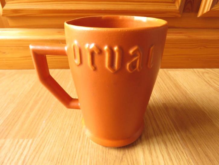 chope de bière Orval en céramique Etablissement Coumans, Verzamelen, Biermerken, Gebruikt, Pul(len), Overige merken, Ophalen of Verzenden
