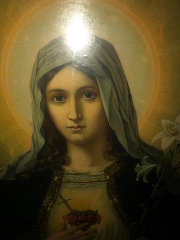 Mooi antiek kader met de heilige Maria
