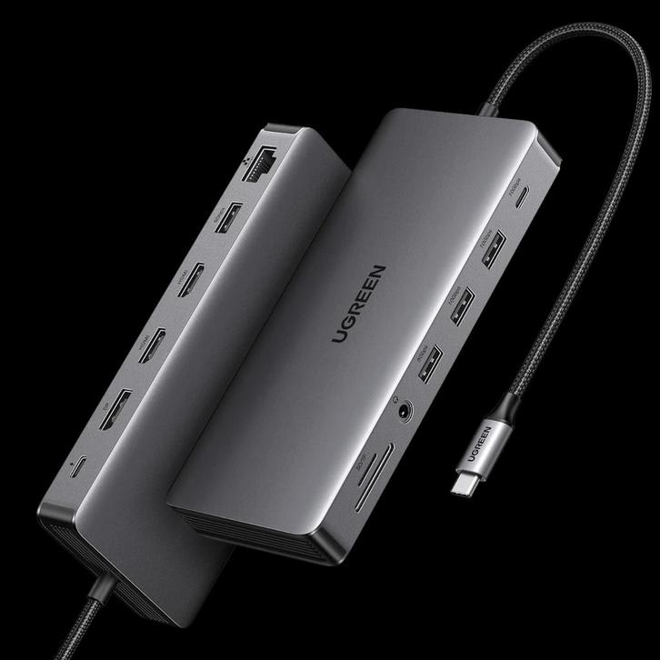 UGREEN Dock USB-C 13-en-1, Computers en Software, Dockingstations, Zo goed als nieuw, Laptop, Ophalen of Verzenden