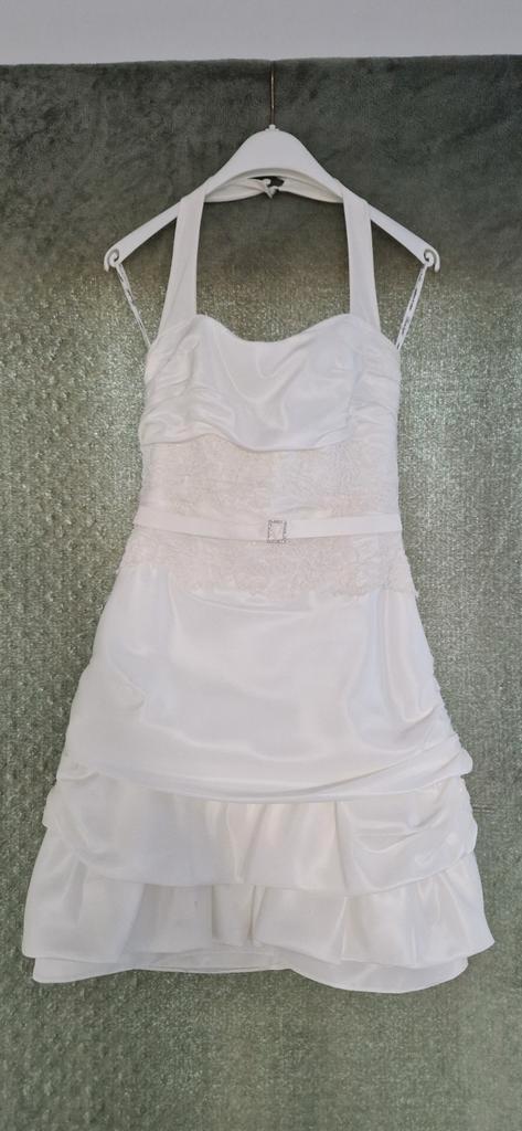 Trouwjurk gebroken wit Satijn glans, Kleding | Dames, Trouwkleding en Trouwaccessoires, Trouwjurk, Wit, Ophalen