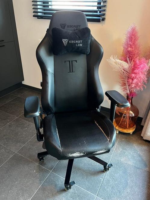 Secretlab Titan, Huis en Inrichting, Bureaustoelen, Gebruikt, Bureaustoel, Zwart, Gaming bureaustoel, Ophalen of Verzenden