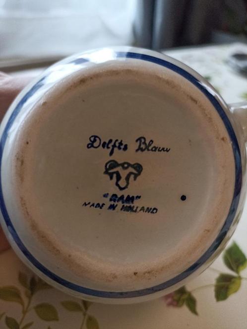 Mug Delfts Blauw "Ram", Antiquités & Art, Antiquités | Céramique & Poterie, Enlèvement ou Envoi