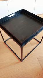 Salontafel design in staal, Huis en Inrichting, Tafels | Salontafels, Vierkant, Ophalen of Verzenden, Zo goed als nieuw, Metaal