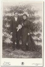 Photo Cabinet couple mariés femme robe noire Arnold Ring Ath, Verzenden, Gebruikt, Overige onderwerpen, Foto