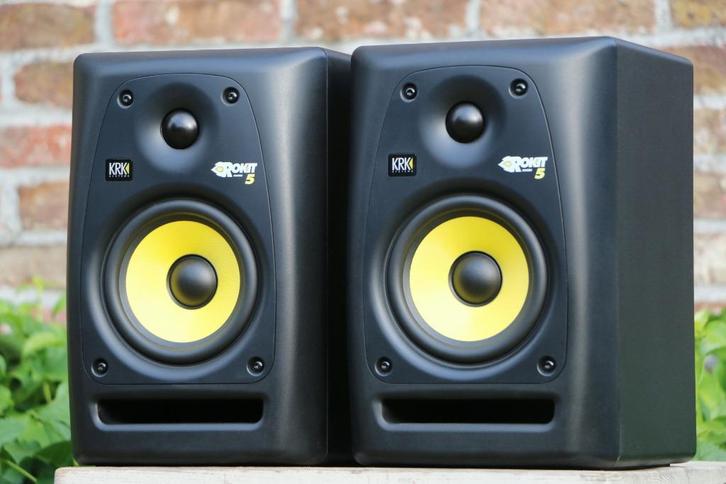 2x KRK Rokit 5 G2 Studio Monitors, Audio, Tv en Foto, Luidsprekerboxen, Zo goed als nieuw, Front, Rear of Stereo speakers, 120 watt of meer