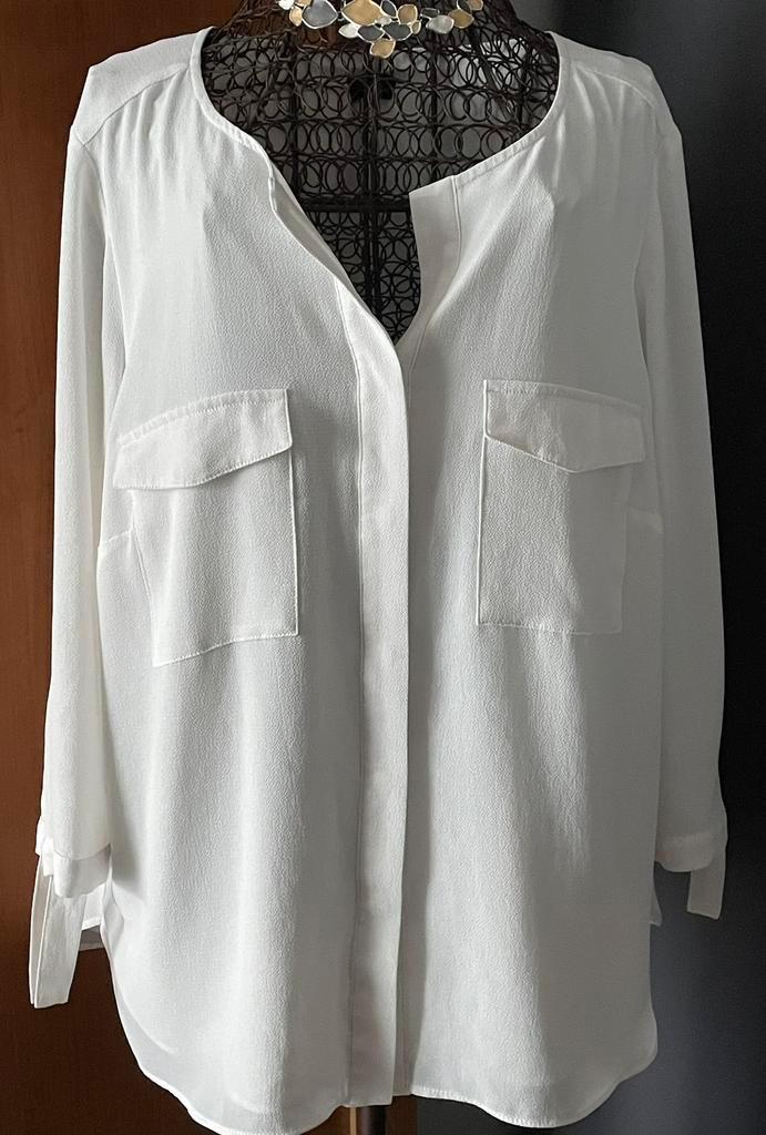 Mayerline (44/46) Charmante licht gebroken witte blouse, Kleding | Dames, Grote Maten, Zo goed als nieuw, Blouse of Tuniek, Wit