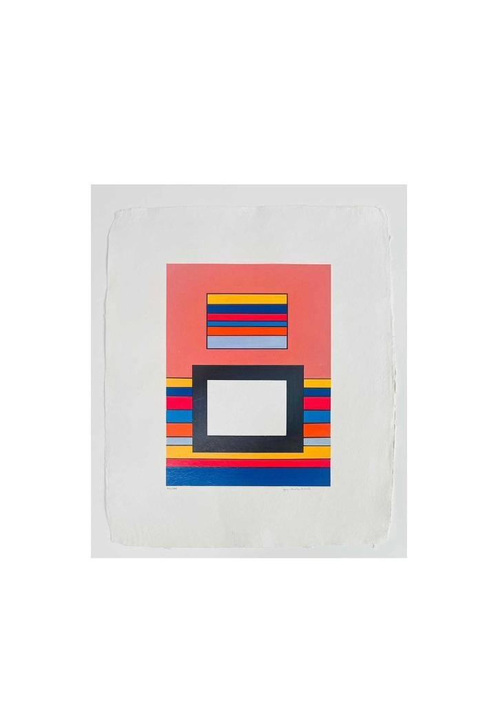 Guy Vandenbranden - geometrische compositie - zeefdruk, Antiek en Kunst, Kunst | Litho's en Zeefdrukken, Ophalen