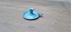 kaarsenhouder brocante / blauwe emaille blaker / 15 diameter, Antiek en Kunst, Ophalen
