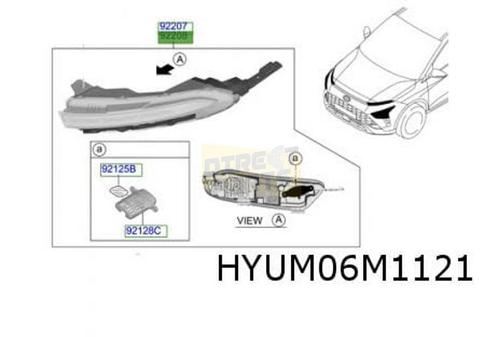 Hyundai Bayon dagrijlamp L (halogeen) Origineel! 92207 Q0500, Autos : Pièces & Accessoires, Éclairage, Hyundai, Neuf, Envoi