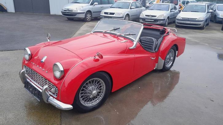 Triumph tr3, Auto's, Oldtimers, Particulier, Triumph, Benzine, Cabriolet, 3 deurs, Handgeschakeld, Zwart, Zwart, Ophalen of Verzenden