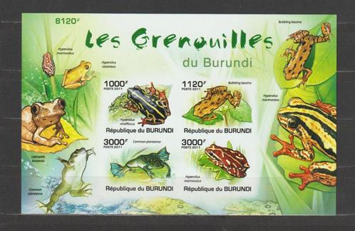 Burundi 2011 Blok Kikkers ongetand **, Postzegels en Munten, Postzegels | Thematische zegels, Postfris, Dier of Natuur, Verzenden