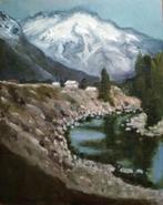 "Berglandschap" Schilderij, Antiek en Kunst, Kunst | Schilderijen | Modern, Verzenden