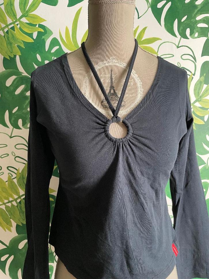 T-shirt lange mouwen - Mexx - 38 - GRATIS T-shirt (38), Kleding | Dames, T-shirts, Zo goed als nieuw, Maat 38/40 (M), Zwart, Lange mouw