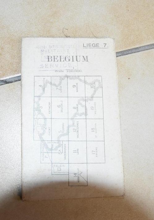 Carte militaire Liège 7 Belgique 1912, Collections, Objets militaires | Général, Armée de terre, Envoi