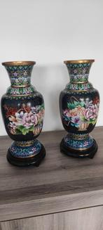 Paar cloisonnévazen, Ophalen of Verzenden