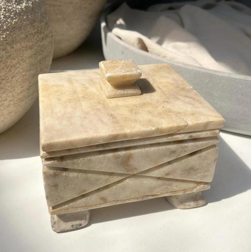 Prachtig marmeren juwelendoosje, Antiek en Kunst, Curiosa en Brocante, Ophalen of Verzenden