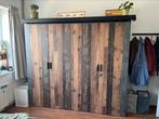 Kleerkast Attaylar 230cm - oldwood vintage/donkergrijs, Huis en Inrichting, Kasten | Kleerkasten, Ophalen, Gebruikt, 200 cm of meer
