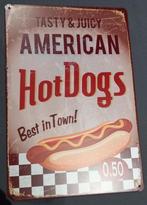 Blikken plaat American hot-Dogs, Ophalen of Verzenden