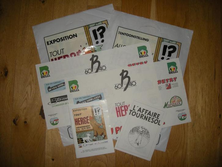 Lot tentoonstelling Tout Hergé / Alles over Hergé 1991, Verzamelen, Stripfiguren, Zo goed als nieuw, Kuifje, Ophalen of Verzenden