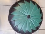 lederen kussen vintage, Huis en Inrichting, Woonaccessoires | Kussens, Ophalen, Zo goed als nieuw, Zwart, Rond
