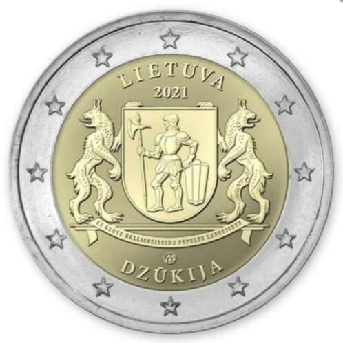 2 euros Lituanie 2021 'Dzukija', Timbres & Monnaies, Monnaies | Europe | Monnaies euro, Monnaie en vrac, 2 euros, Autres pays