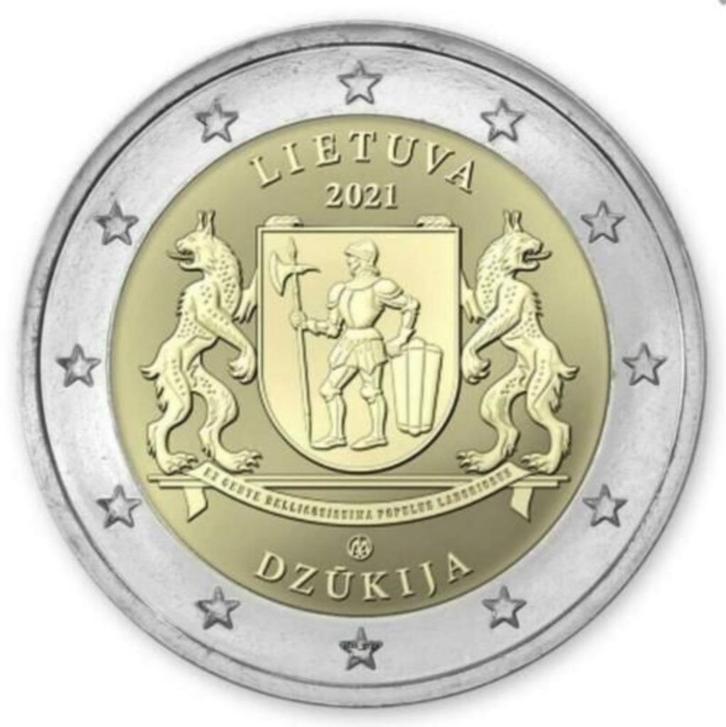 2 euro Litouwen 2021 ‘Dzukija’, Postzegels en Munten, Munten | Europa | Euromunten, Losse munt, 2 euro, Overige landen, Verzenden