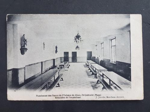 Postkaart Zwijndrecht Pensionnat Soeurs de l'Enfance Refter, Verzamelen, Postkaarten | België, Gelopen, Antwerpen, Voor 1920, Ophalen of Verzenden