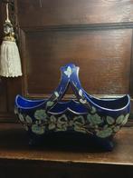 Vintage Art deco blauw bloemenmandje/schaal, Enlèvement