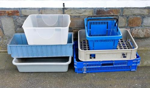verschillende plastieken bakken (4 € voor alles), Doe-het-zelf en Bouw, Kratten en Dozen, Zo goed als nieuw, Bak of Kist, 50 tot 75 cm
