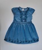 Mt 122 Denimjurk met korte mouwen en donkerblauwe broderie, Kinderen en Baby's, Kinderkleding | Maat 122, Palomino, Meisje, Ophalen of Verzenden