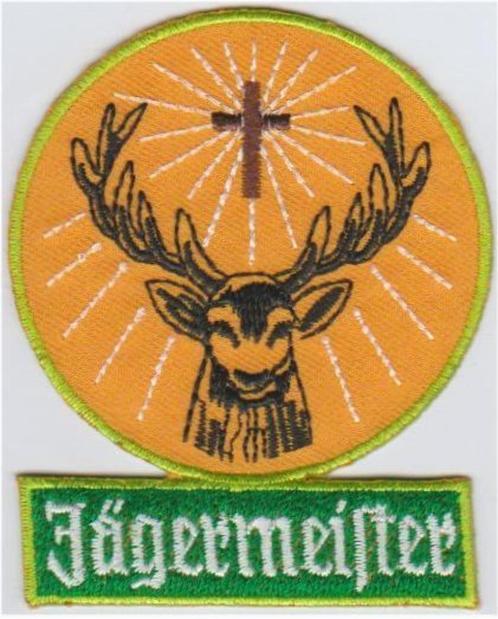 Jagermeister stoffen opstrijk patch embleem, Verzamelen, Merken en Reclamevoorwerpen, Nieuw, Verzenden