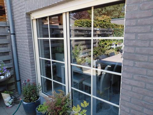 Raam , achterdeur en vliegendeur + rolluiken, Doe-het-zelf en Bouw, Raamkozijnen en Schuifdeuren, Zo goed als nieuw, Aluminium