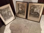 3 gravures van Johann Elias Ridinger, Antiek en Kunst, Kunst | Etsen en Gravures, Ophalen