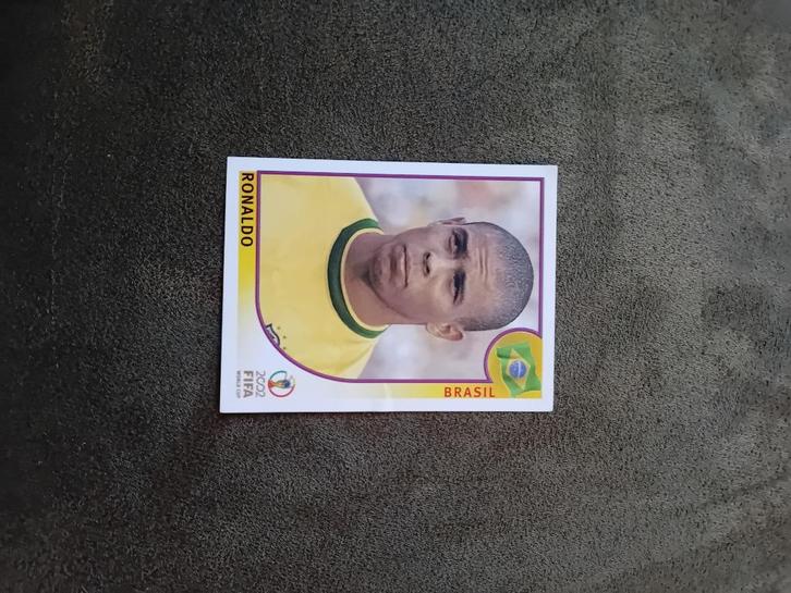 Panini world cup 2002 sticker Ronaldo R9, Verzamelen, Sportartikelen en Voetbal, Zo goed als nieuw, Poster, Plaatje of Sticker