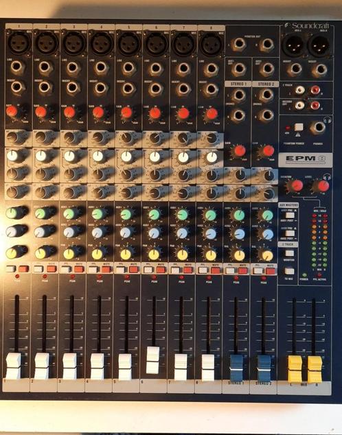 Soundcraft EPM-8, Muziek en Instrumenten, Mengpanelen, Gebruikt, 5 tot 10 kanalen, Microfooningang, Ophalen