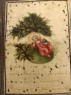 Canivet Jezus op 18e eeuws lompenpapier 9 x 6 cm, Antiek en Kunst, Kunst | Schilderijen | Klassiek, Ophalen of Verzenden