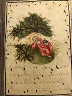Canivet Jesus sur papier chiffon XVIIIe siècle 9 X 6 Cm, Enlèvement