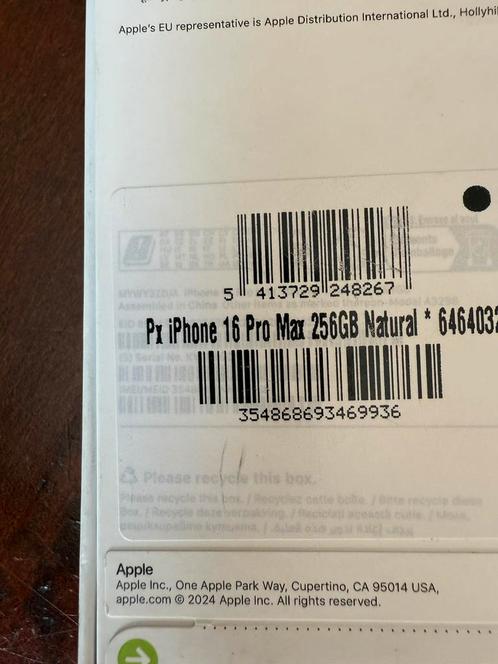 iPhone 16 pro max 256 giga, Telecommunicatie, Mobiele telefoons | Apple iPhone, Zo goed als nieuw, iPhone 16, Ophalen