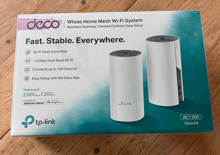 TP-Link Deco E4 (2-pack), Computers en Software, WiFi-versterkers, Ophalen of Verzenden