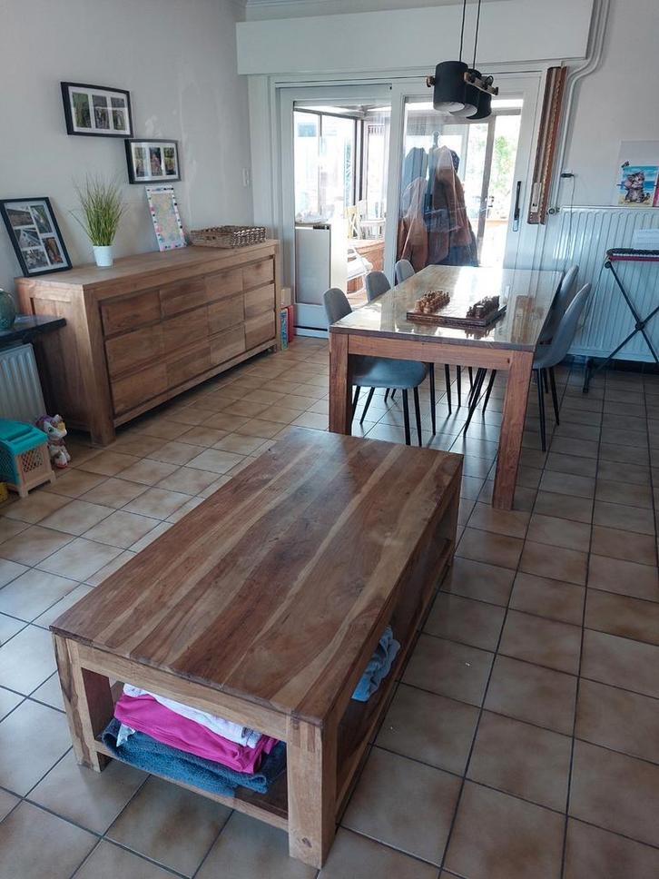 Sisham seesham eettafel salontafel en dressoir, Huis en Inrichting, Complete inboedels, Ophalen of Verzenden