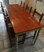Table de ferme avec les chaises, Rectangulaire, Autres essences de bois, 50 à 100 cm, Enlèvement