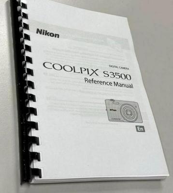 NIKON COOLPIX S3500 Camera uitgebreide handleiding - geprint beschikbaar voor biedingen