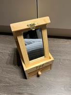 Houten kist met spiegel, Ophalen of Verzenden, Nieuw, Rechthoekig