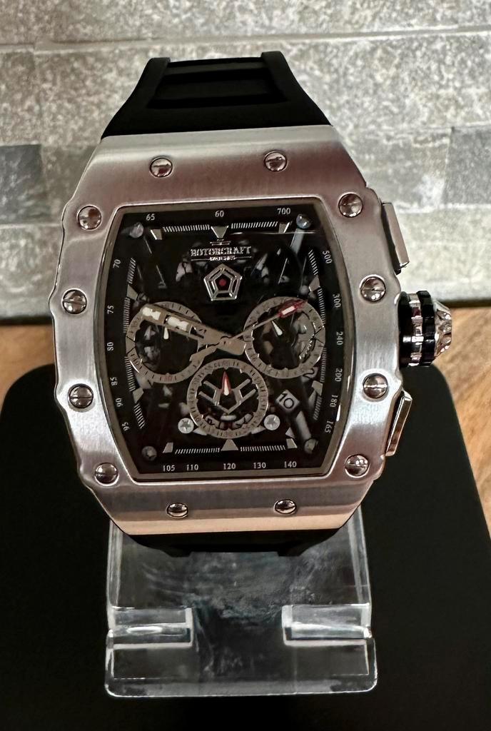 ROTORCRAFT COMMANDER SPORTS CHRONO VAUT549€ ! 💯 % NOUVEAU !, Bijoux, Sacs & Beauté, Montres de sport, Neuf, Noir, Enlèvement ou Envoi